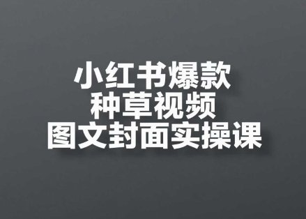 小红书爆款种草实操课开店选品引流变现全流程
