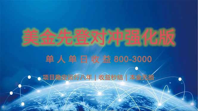美金先登计划对冲强化版，2025年黑马中最暴力收益日收益1k-4k(可放大&amp;#8230;